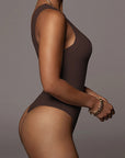 Summer Women's Sleeveless Bodysuit with Round Neck