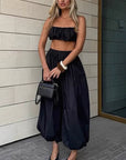 Trendy Solid Color Casual Balloon Pants for Women