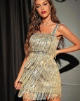 2026 Elegant Sequin Fringe Party Dress