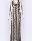 Stylish V-Neck Sleeveless Striped Dress