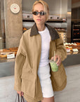 Vintage Khaki Trench Coat for Commuting