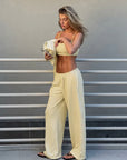 Chic Sleeveless Wide Leg Pants Set