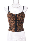 Sexy Leopard Print Sleeveless Top for Women