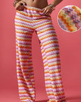 Trendy Color Block Wide Leg Pants for Women
