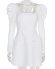 Elegant A-Line Dress with Long Sleeves