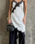 Spring Color Block Lace Splicing Dress