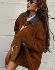 Fashionable Brown Vintage Suede Leather Jacket