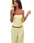 Casual Summer Pants Set with Sleeveless Top