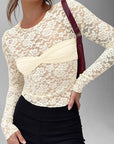 Elegant Lace Long Sleeve Top for Women