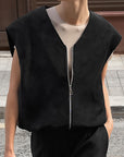 Chic Black Suede Vest for Women