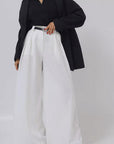 Simple Design Wide Leg Pants for Women