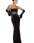 Chic Lace Velvet Dress for Women