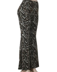 High Waist Leopard Print Flared Pants