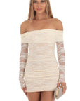 Sexy Ruched One Shoulder Lace Dress