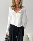 Fashionable Round Neck Long Sleeve Top