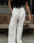High Waist Straight Leg Pants for Women