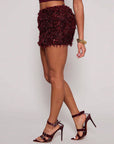 Sexy Low Waist Sequin Mini Skirt for Women