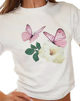 Summer Y2K Short T-Shirt with High Waist Pants