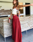 Elegant Pleated A-Line Skirt for Women