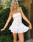 Stylish Floral Print Bodycon Dress