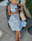Stylish Floral Print A-Line Dress for Casual Commute