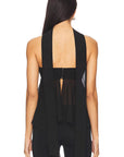 Sexy Sheer Chiffon Strapless Top with Scarf