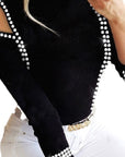New Fashion Women's Hollow Rhinestone Top