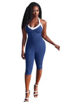 Color Block U-Neck Yoga Jumpsuit for Women