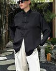 Elegant Chinese Style Stand Collar Long Sleeve Top
