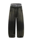 Retro Striped Embroidered Sports Pants for Men and Women