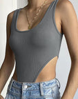 Summer Women's Sexy Slim Fit Cotton U-Neck Bodysuit