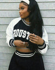Trendy Casual Baseball Sweatshirt Skirt Set