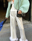 Autumn Winter Women's Casual Wide Leg Pants