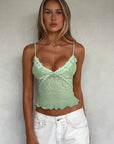 Sexy V-Neck Lace Camisole Top for Summer