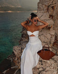 Summer European and American Strapless Beach Dress