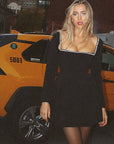 Elegant A-Line Dress with Square Neck