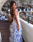 2026 New Women's Chiffon Floral Evening Dress