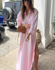 French Casual Loose Shirt Dress for Women