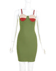Summer New Women's Color Block Bodycon Dress