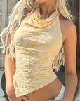 Fashionable Sexy Backless Knitted Top
