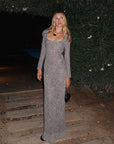 Elegant Polka Dot Dress with Square Neck