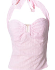 Summer 2025 Backless Crop Top with Tie