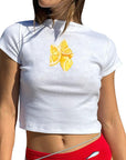 Trendy Summer T-Shirt with High Waist Pants