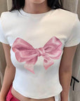 Trendy Summer T-Shirt with High Waist Pants
