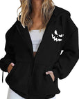 Plus Size Zip-Up Hoodie Cardigan for Women