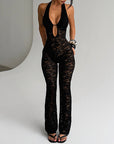 Sexy Lace Halter Jumpsuit for Summer