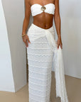 Chic Striped Crop Top and Skirt Set for Women