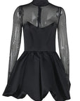 Elegant Autumn Bubble Hem Dress for Women