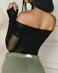 Sexy Off-Shoulder Mesh Top for Women