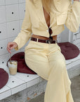 Chic Women's Two-Piece Suit with Long Sleeves